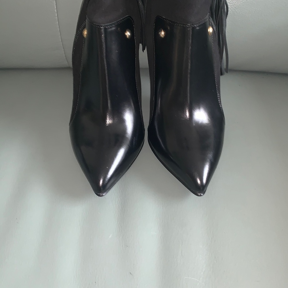 Just Cavalli Paneled Leather and Suede Boots - Picture 3 of 16